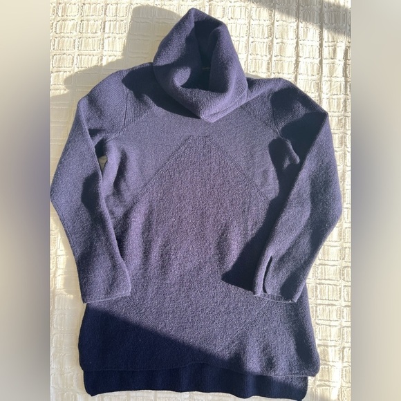 Catherine Malandrino Sweaters - Wool Cowl Neck Catherine Malandrino Turtle Neck Sweater Navy Blue Color